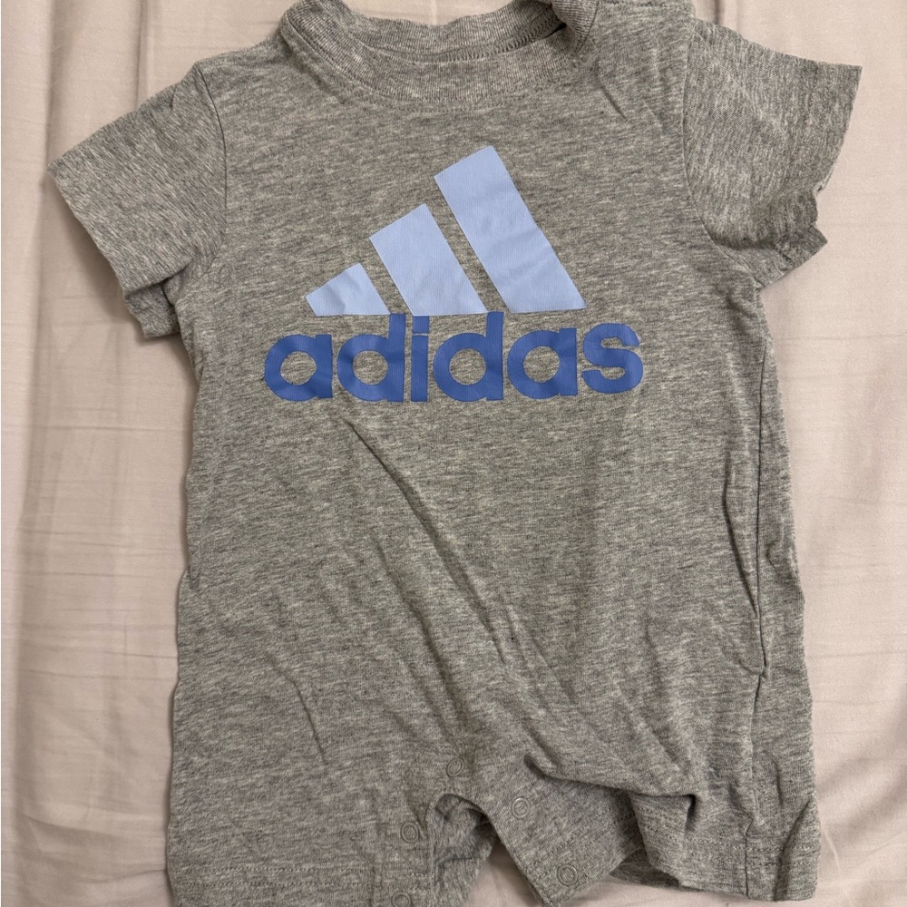 Adidas Gray Baby Romper (3-6M)